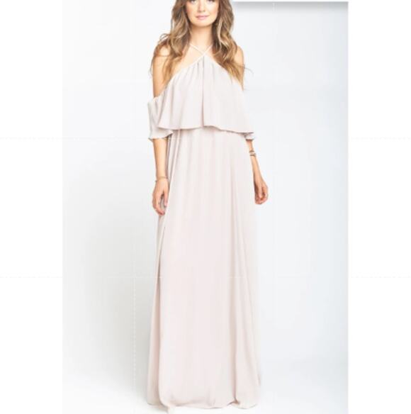 Show Me Your MuMu Dresses & Skirts - Show Me Your Mumu Rebecca Ruffle sleeve Maxi Dress lilac light purple XS NWT
